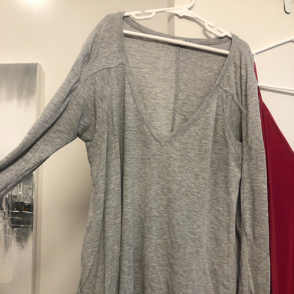 Free people V-neck lounge wear tee
